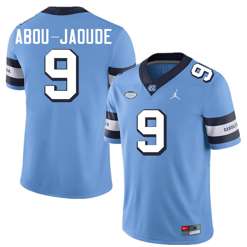 #9 Melkart Abou-Jaoude North Carolina Tar Heels College Football Jersey Stitched-Retro Blue #9 Melkart Abou-Jaoude North Carolina Tar Heels College Football Jersey Stitched-Retro Blue